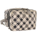 CHANEL Shoulder Bag Canvas Beige Silver CC Auth 177319-1