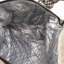 CHANEL Shoulder Bag Canvas Beige Silver CC Auth 177319-18