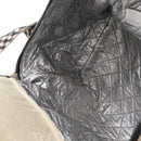 CHANEL Shoulder Bag Canvas Beige Silver CC Auth 177319-19