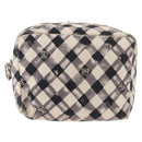 CHANEL Shoulder Bag Canvas Beige Silver CC Auth 177319-2