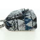 CHANEL Matelasse Chain Shoulder Bag Sequin Gray Silver CC Auth 177320SM-3
