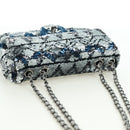 CHANEL Matelasse Chain Shoulder Bag Sequin Gray Silver CC Auth 177320SM-6
