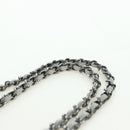 CHANEL Matelasse Chain Shoulder Bag Sequin Gray Silver CC Auth 177320SM-14