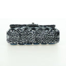 CHANEL Matelasse Chain Shoulder Bag Sequin Gray Silver CC Auth 177320SM-5