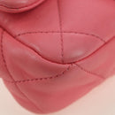 CHANEL Matelasse Chain Shoulder Bag Lamb Skin Pink Gold CC Auth 177321SAM-8