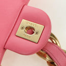 CHANEL Matelasse Chain Shoulder Bag Lamb Skin Pink Gold CC Auth 177321SAM-9