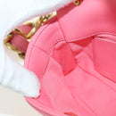 CHANEL Matelasse Chain Shoulder Bag Lamb Skin Pink Gold CC Auth 177321SAM-23