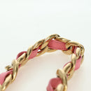 CHANEL Matelasse Chain Shoulder Bag Lamb Skin Pink Gold CC Auth 177321SAM-14
