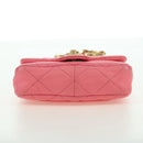 CHANEL Matelasse Chain Shoulder Bag Lamb Skin Pink Gold CC Auth 177321SAM-5