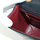 CHANEL Matelasse Chain Hand Bag Lamb Skin Black Gold CC Auth 177323SM-24