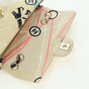 CHANEL Matelasse Chain Shoulder Bag Canvas Beige Gold CC Auth 177326SV-16