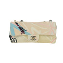 CHANEL Matelasse Chain Shoulder Bag Canvas Beige Gold CC Auth 177326SV-2