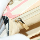 CHANEL Matelasse Chain Shoulder Bag Canvas Beige Gold CC Auth 177326SV-24