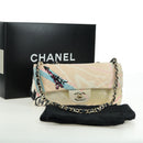 CHANEL Matelasse Chain Shoulder Bag Canvas Beige Gold CC Auth 177326SV-28