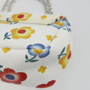 Vivienne Westwood Chain Shoulder Bag Leather White Silver Auth 177327A-12