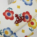 Vivienne Westwood Chain Shoulder Bag Leather White Silver Auth 177327A-14