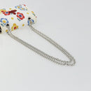 Vivienne Westwood Chain Shoulder Bag Leather White Silver Auth 177327A-7