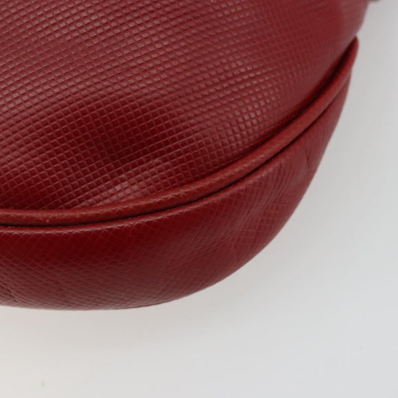 BOTTEGA VENETA Shoulder Bag Leather Red Gold Auth 177328