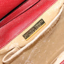 BOTTEGA VENETA Shoulder Bag Leather Red Gold Auth 177328-16