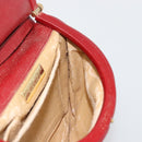 BOTTEGA VENETA Shoulder Bag Leather Red Gold Auth 177328-18