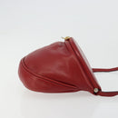 BOTTEGA VENETA Shoulder Bag Leather Red Gold Auth 177328-4
