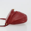 BOTTEGA VENETA Shoulder Bag Leather Red Gold Auth 177328-5
