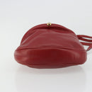 BOTTEGA VENETA Shoulder Bag Leather Red Gold Auth 177328-9
