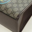 GUCCI GG Supreme Donald duck Hand Bag PVC 2way Beige Gold 648134 Auth 177329M-14