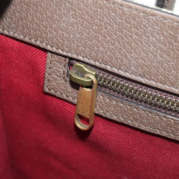 GUCCI GG Supreme Donald duck Hand Bag PVC 2way Beige Gold 648134 Auth 177329M