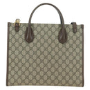GUCCI GG Supreme Donald duck Hand Bag PVC 2way Beige Gold 648134 Auth 177329M-3