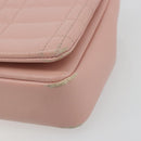 BURBERRY Chain Shoulder Bag Leather Pink Gold Auth 177331A-14