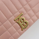 BURBERRY Chain Shoulder Bag Leather Pink Gold Auth 177331A-17
