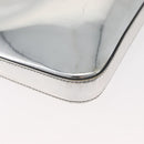 PRADA Shoulder Bag Patent leather Silver Auth 177333A-10
