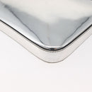 PRADA Shoulder Bag Patent leather Silver Auth 177333A-13