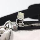 PRADA Shoulder Bag Patent leather Silver Auth 177333A-15
