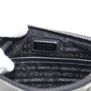 PRADA Shoulder Bag Patent leather Silver Auth 177333A-16