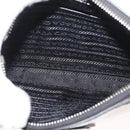 PRADA Shoulder Bag Patent leather Silver Auth 177333A-17