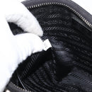 PRADA Shoulder Bag Patent leather Silver Auth 177333A-21
