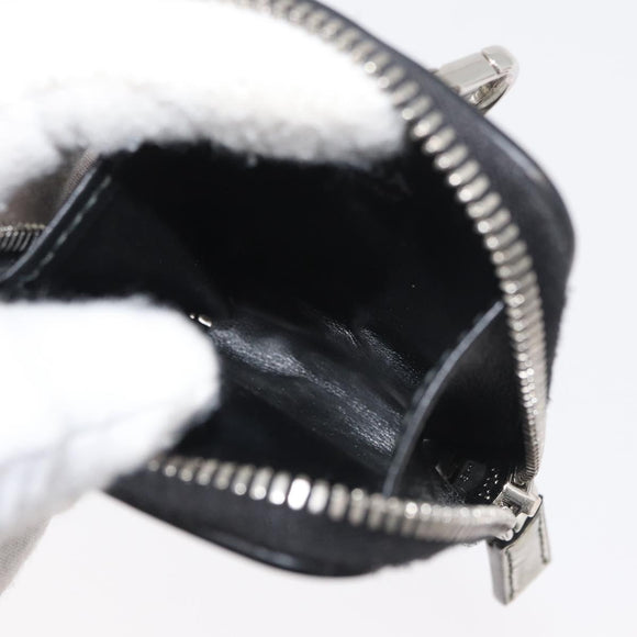 PRADA Shoulder Bag Patent leather Silver Auth 177333A