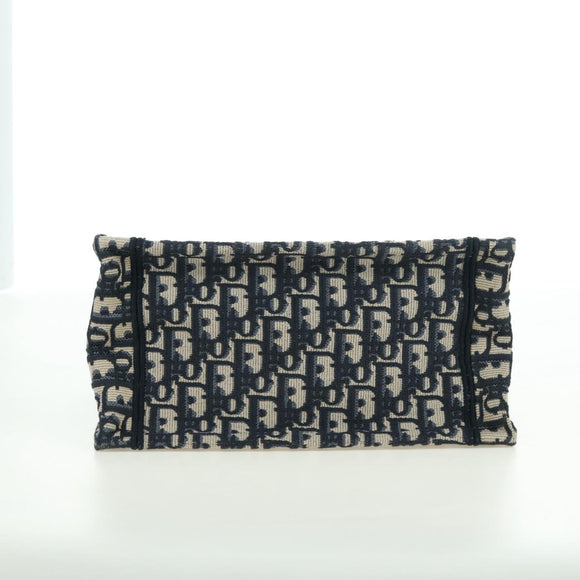 Christian Dior Trotter Canvas Oblique Book Hand Bag 2way Navy Auth 177334SAM