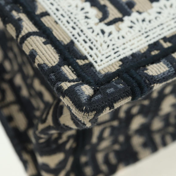 Christian Dior Trotter Canvas Oblique Book Hand Bag 2way Navy Auth 177334SAM