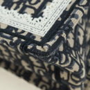Christian Dior Trotter Canvas Oblique Book Hand Bag 2way Navy Auth 177334SAM-15