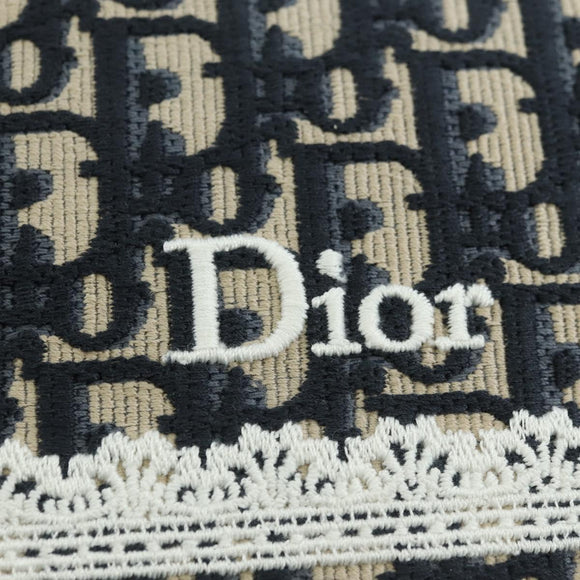 Christian Dior Trotter Canvas Oblique Book Hand Bag 2way Navy Auth 177334SAM