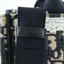 Christian Dior Trotter Canvas Oblique Book Hand Bag 2way Navy Auth 177334SAM-17