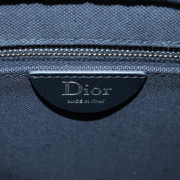 Christian Dior Trotter Canvas Oblique Book Hand Bag 2way Navy Auth 177334SAM
