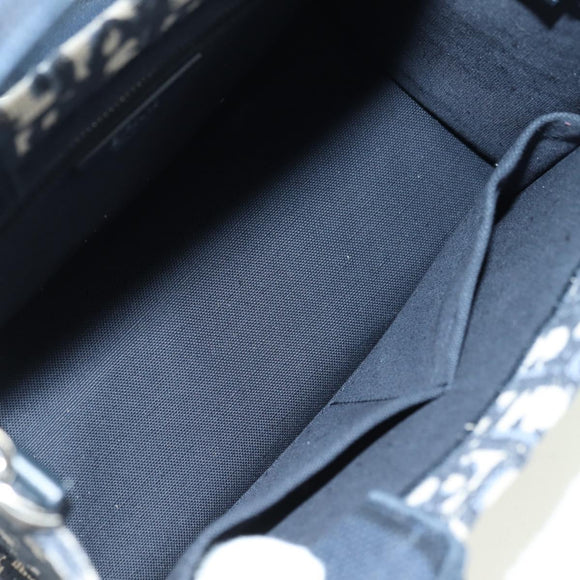 Christian Dior Trotter Canvas Oblique Book Hand Bag 2way Navy Auth 177334SAM