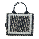 Christian Dior Trotter Canvas Oblique Book Hand Bag 2way Navy Auth 177334SAM-2