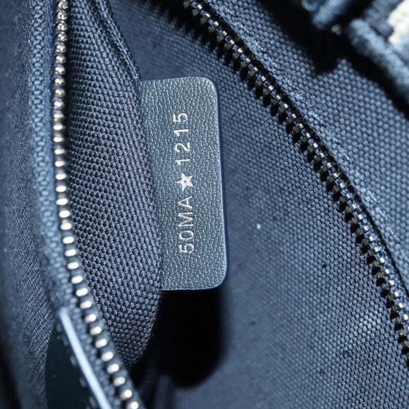 Christian Dior Trotter Canvas Oblique Book Hand Bag 2way Navy Auth 177334SAM