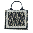 Christian Dior Trotter Canvas Oblique Book Hand Bag 2way Navy Auth 177334SAM-3