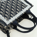 Christian Dior Trotter Canvas Oblique Book Hand Bag 2way Navy Auth 177334SAM-6